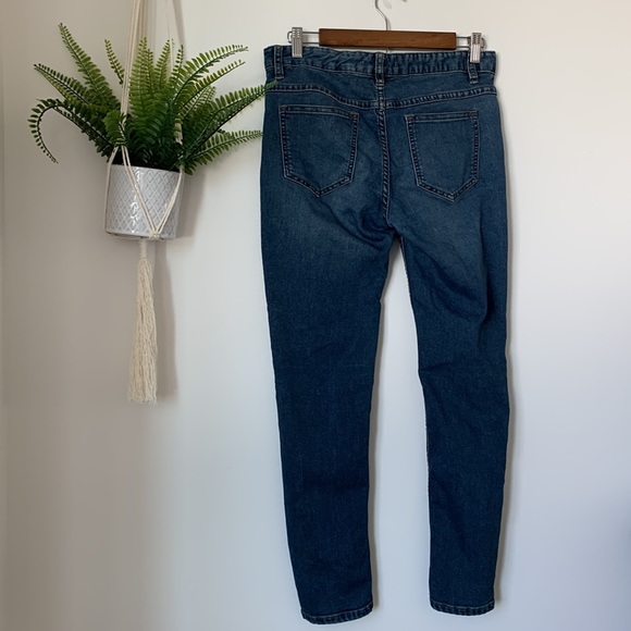 Free People Busted Knee High Rise Skinny Jeans - Picture 6 of 8